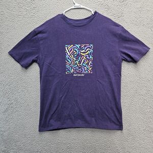 Karl Jacobs T-Shirt Men Size Large Purple Originals Abstract Energy Short Sleeve